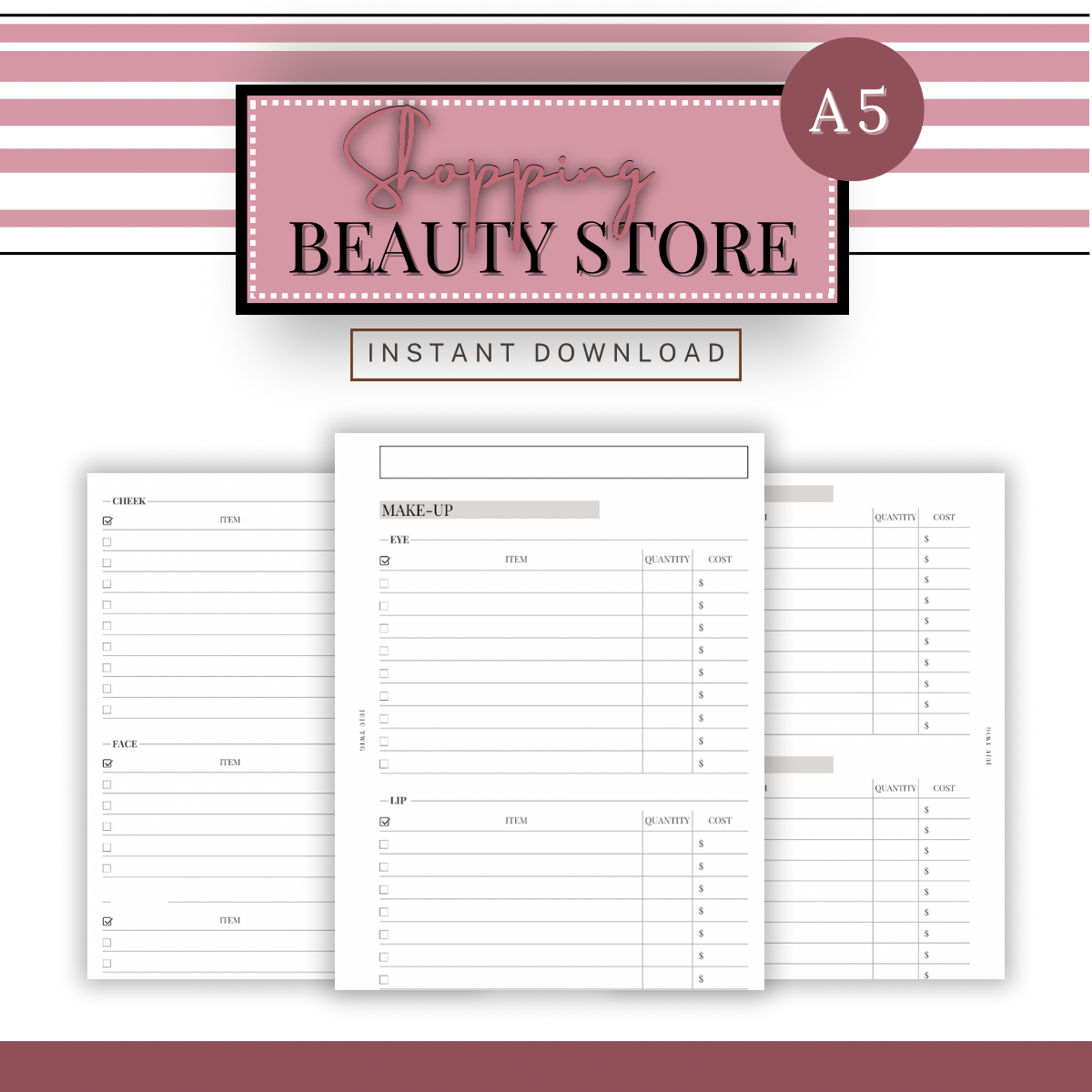 BEAUTY STORE | A5 PRINTABLE