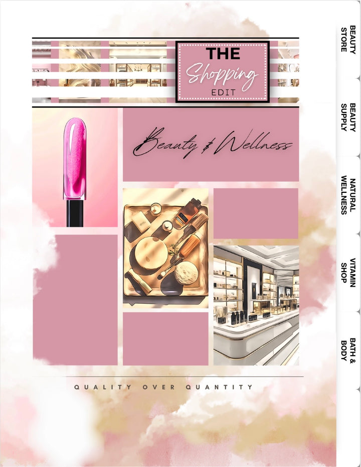 Beauty &amp; Wellness Planner | Digital Shopping Planner | iPad GoodNotes Planner | Self Care &amp; Makeup Organizer | Digital Download