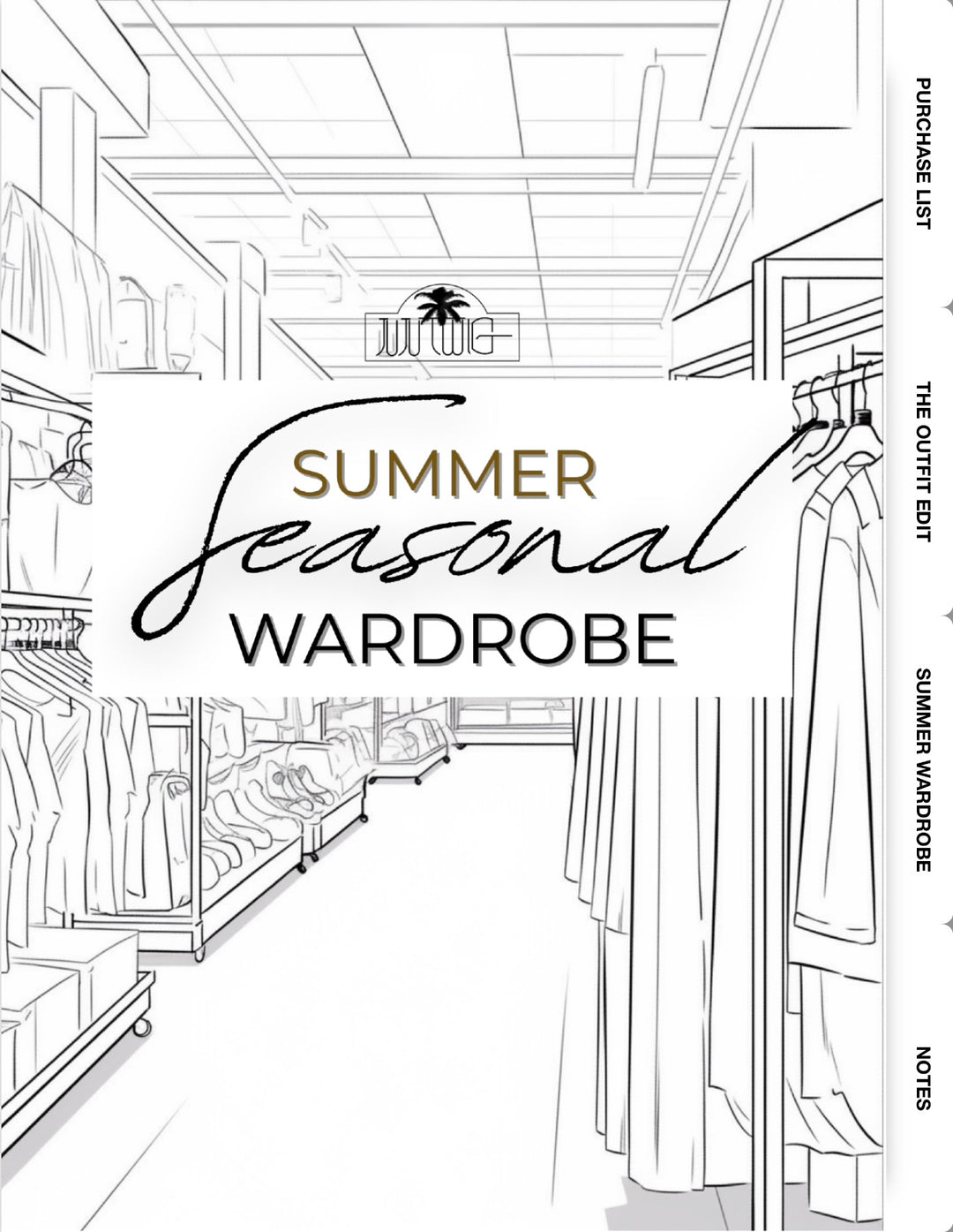 Summer Wardrobe Planner | Digital Shopping Planner | iPad GoodNotes Planner | Seasonal Outfit Organizer | Fashion Planner | Digital Download