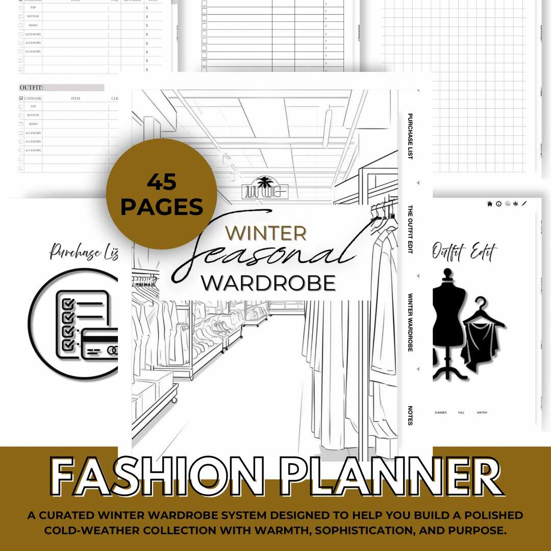 Winter Wardrobe Planner | Digital Shopping Planner | iPad GoodNotes Planner | Seasonal Outfit Organizer | Fashion Planner | Digital Download