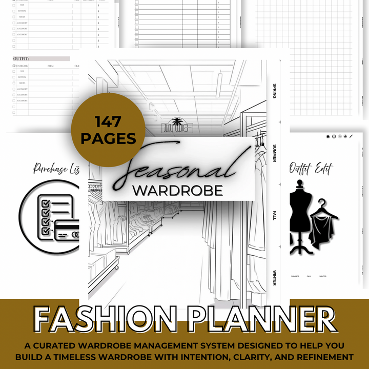 Seasonal Planner | Digital Shopping Planner | iPad GoodNotes Planner | Seasonal Outfit Organizer | Digital Download