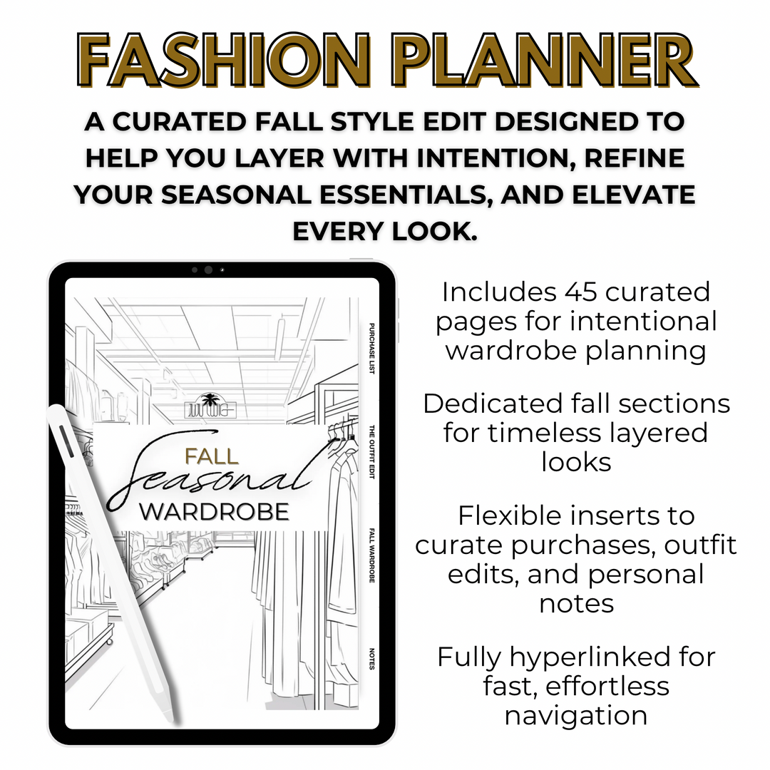 Fall Wardrobe Planner | Digital Shopping Planner | iPad GoodNotes Planner | Seasonal Outfit Organizer | Fashion Planner | Digital Download