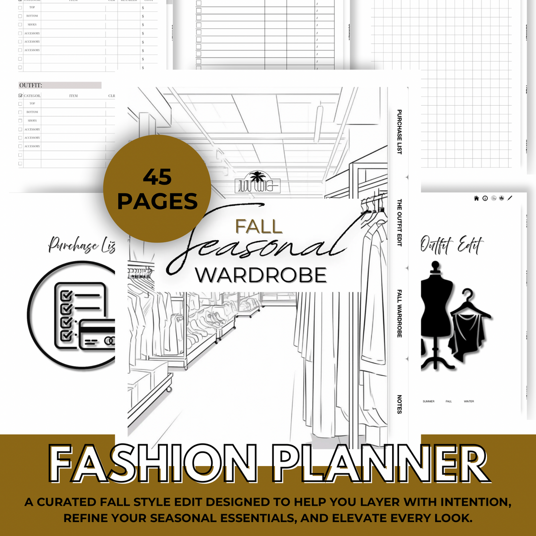 Fall Wardrobe Planner | Digital Shopping Planner | iPad GoodNotes Planner | Seasonal Outfit Organizer | Fashion Planner | Digital Download