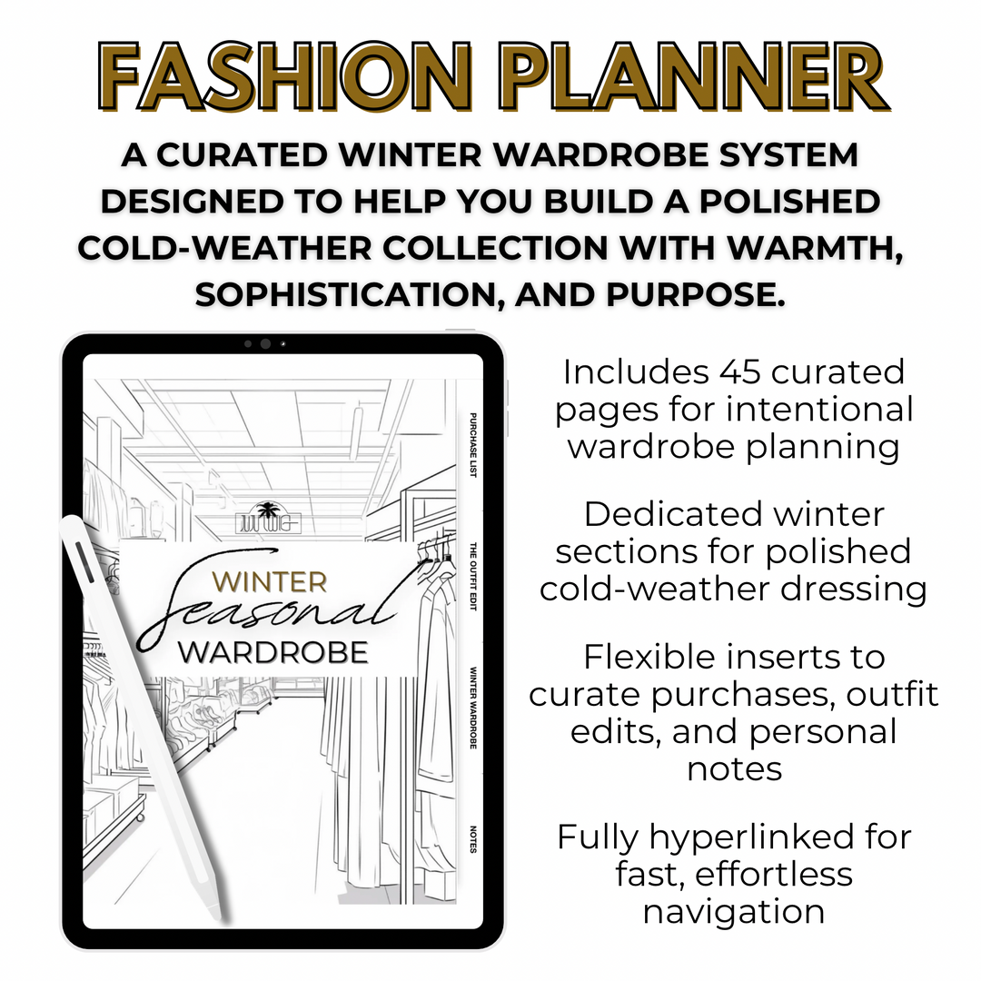 Winter Wardrobe Planner | Digital Shopping Planner | iPad GoodNotes Planner | Seasonal Outfit Organizer | Fashion Planner | Digital Download