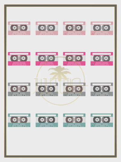 BLANK CASSETTE TAPE DIGITAL STICKERS | NO BORDER